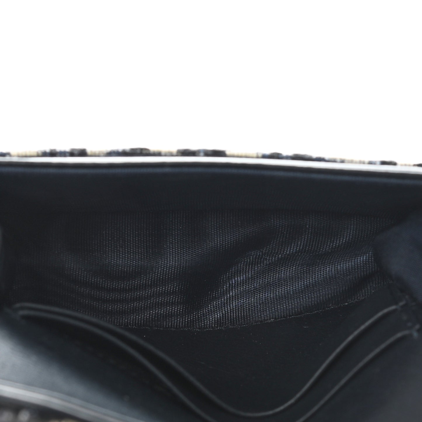 Oblique Saddle Card Holder Blue