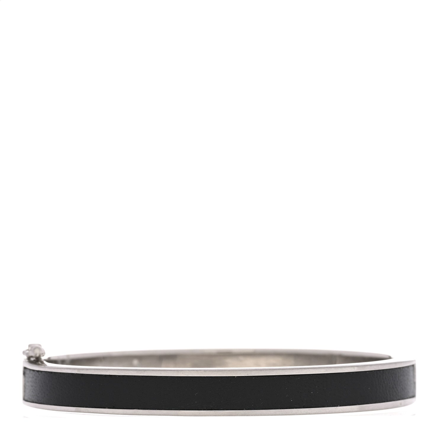 Saint Laurent Metal Calfskin YSL Bracelet M Black 3 of 6