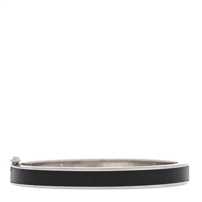 Saint Laurent Metal Calfskin YSL Bracelet M Black 3 of 6
