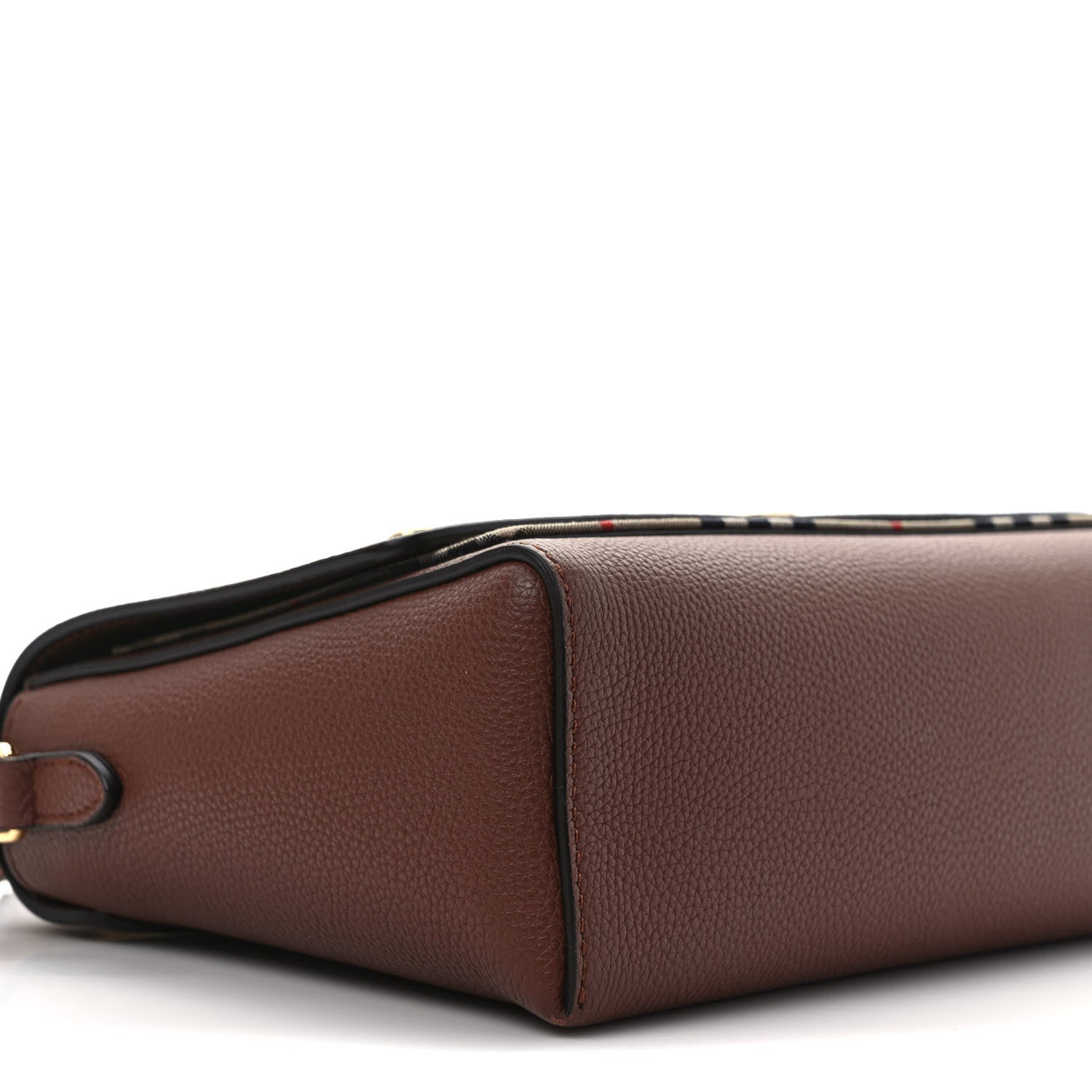Burberry Calfskin Vintage Check Note Crossbody Bag Tan 7 of 8