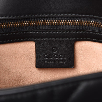 Gucci Calfskin Matelasse Studded Small Pearly GG Marmont Shoulder Bag Black 6 of 7