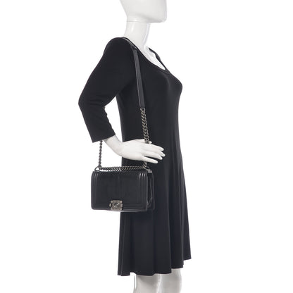 Chanel Glazed Calfskin Medium Boy Flap Black 2 of 15