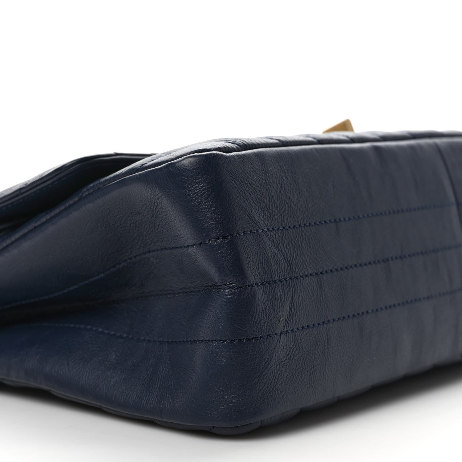 Chanel Crumpled Calfskin Chevron Quilted 2.55 Reissue 226 Navy Blue 8 of 10