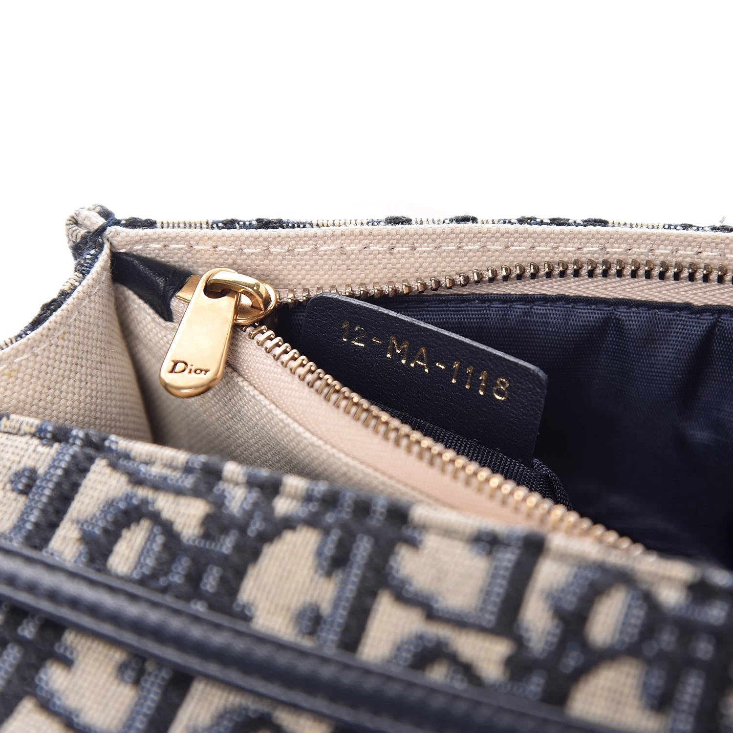 Christian Dior Oblique Saddle Chain Pouch Blue 8 of 12