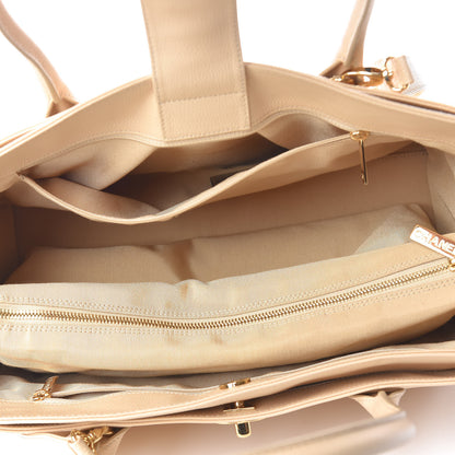 Chanel Calfskin Cerf Executive Shopper Tote Beige Clair 5 of 13