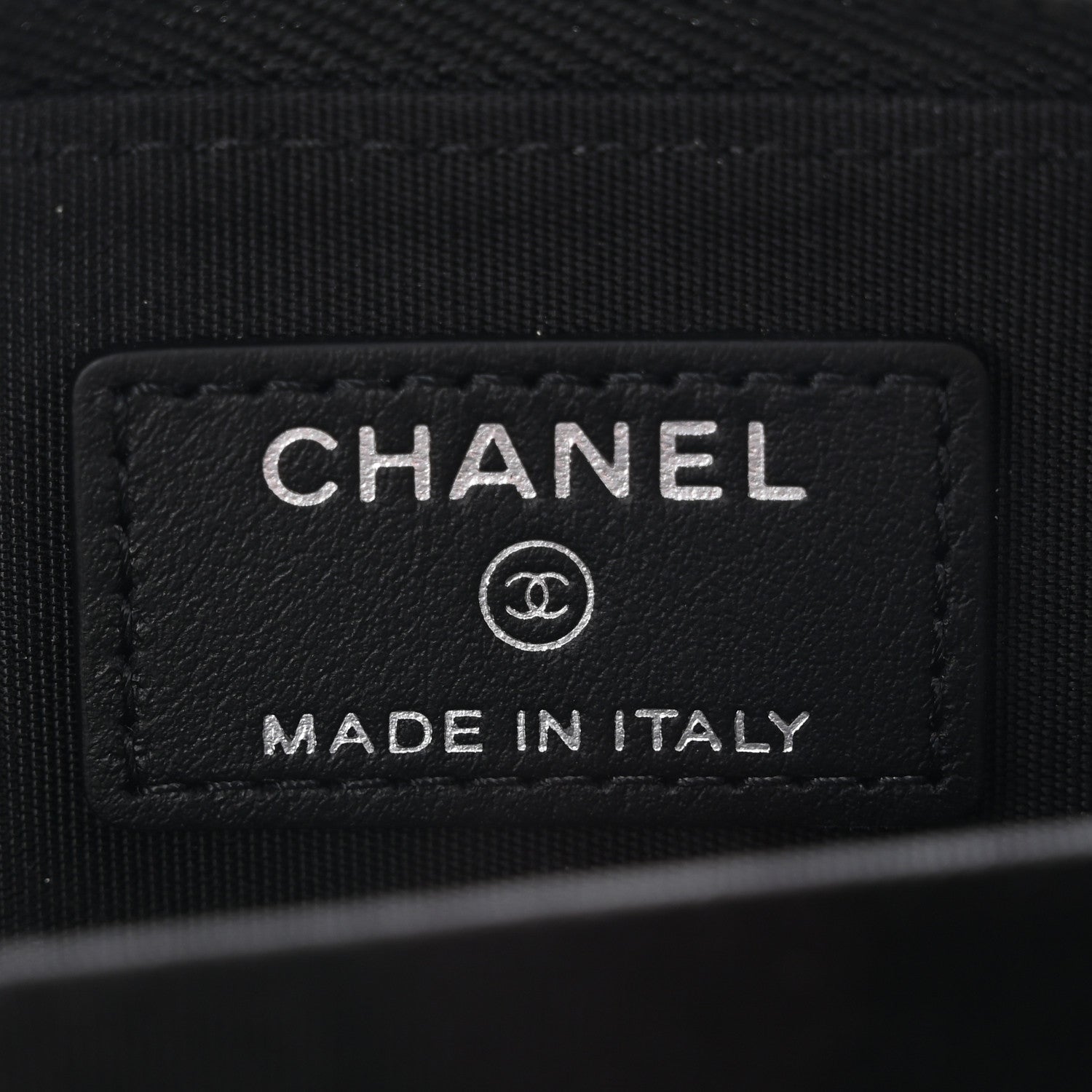 Chanel Iridescent Lambskin Camellia Embossed Zip Coin Purse Black 6 of 9