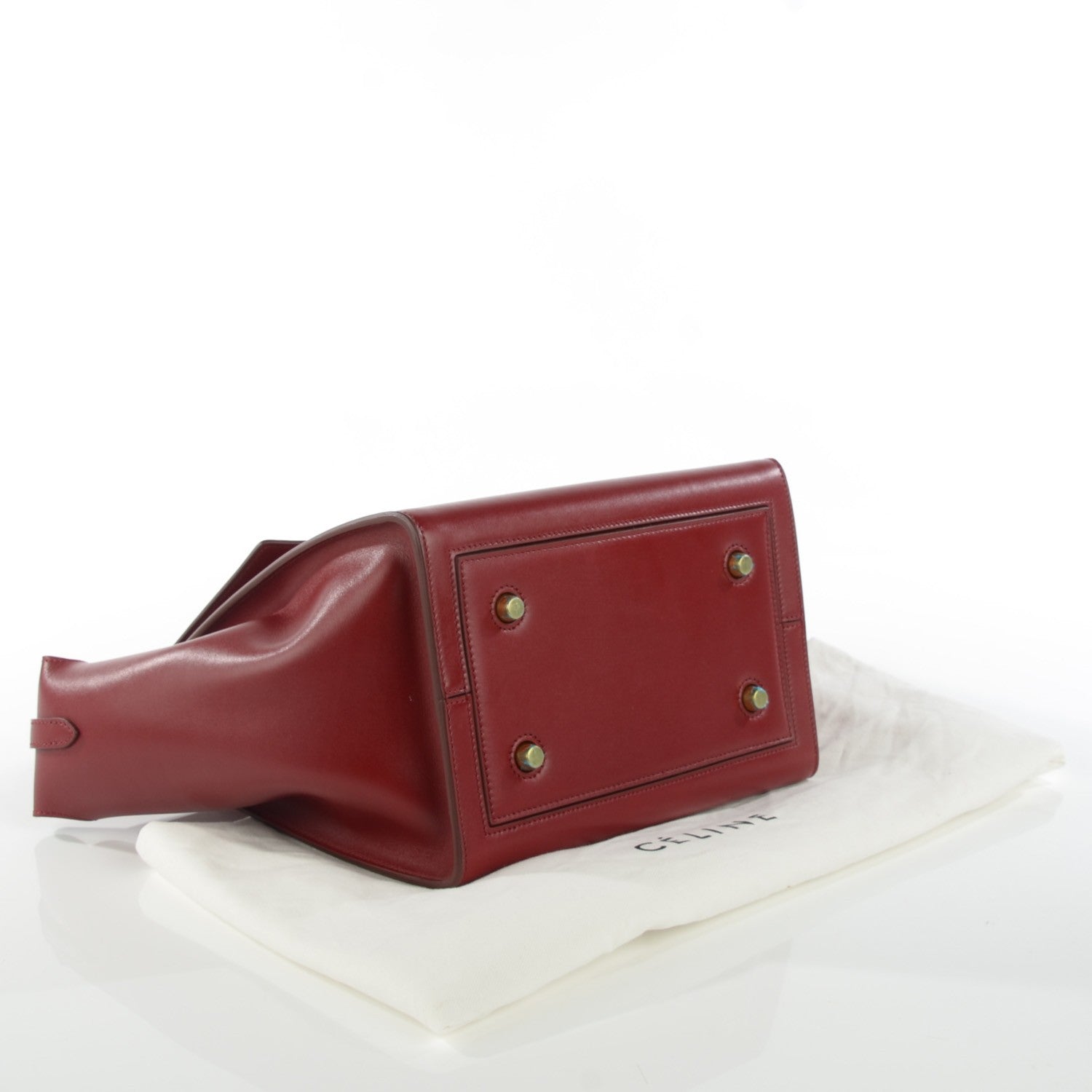 Celine Palmelato Calfskin Mini Tie Knot Tote Red 4 of 7