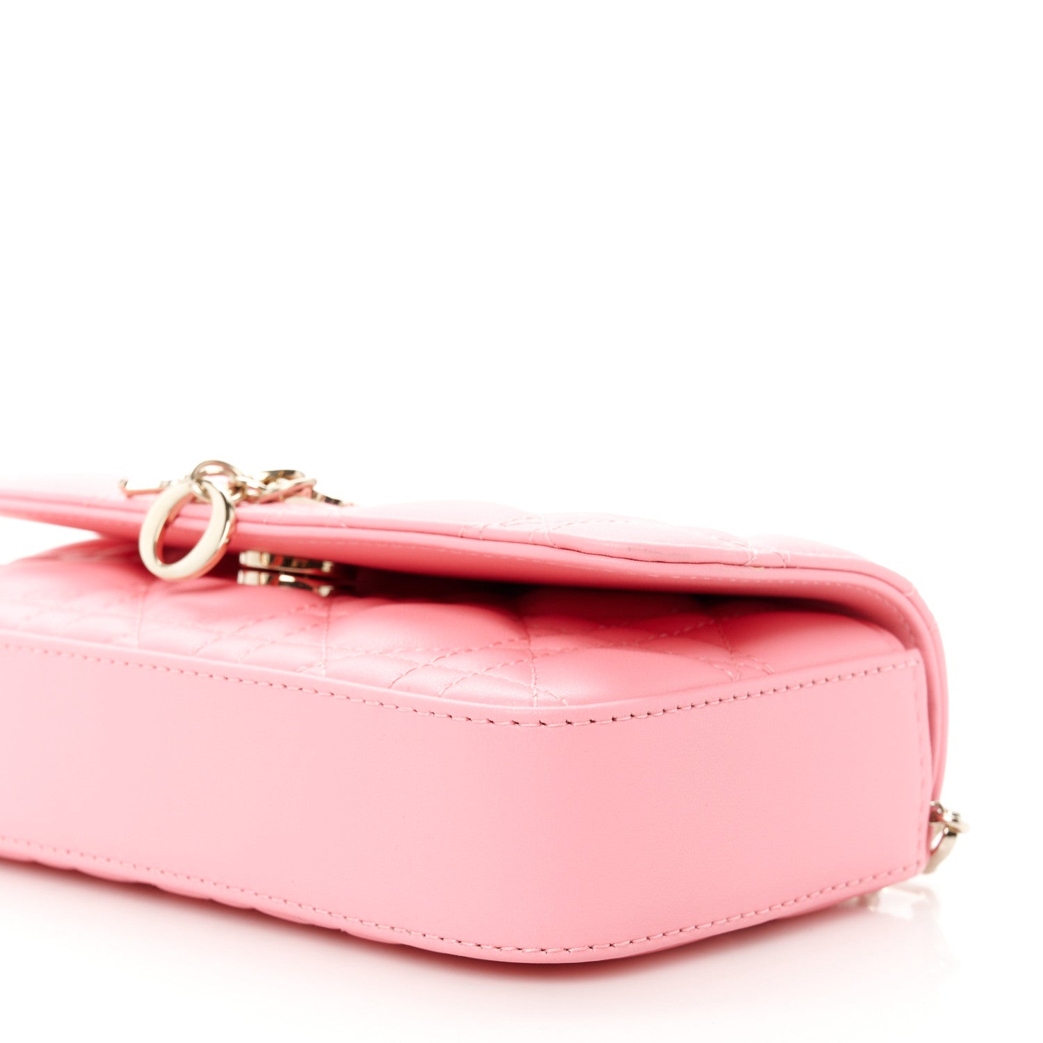 Christian Dior Lambskin Cannage Dior Talk Phone Pouch Pink 10 of 10