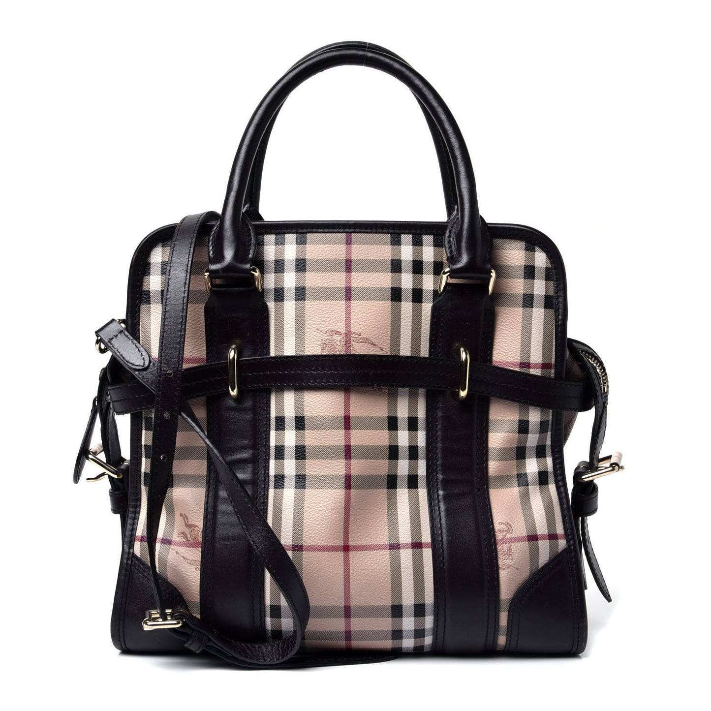Haymarket Check Medium Minford Portrait Tote Chocolate