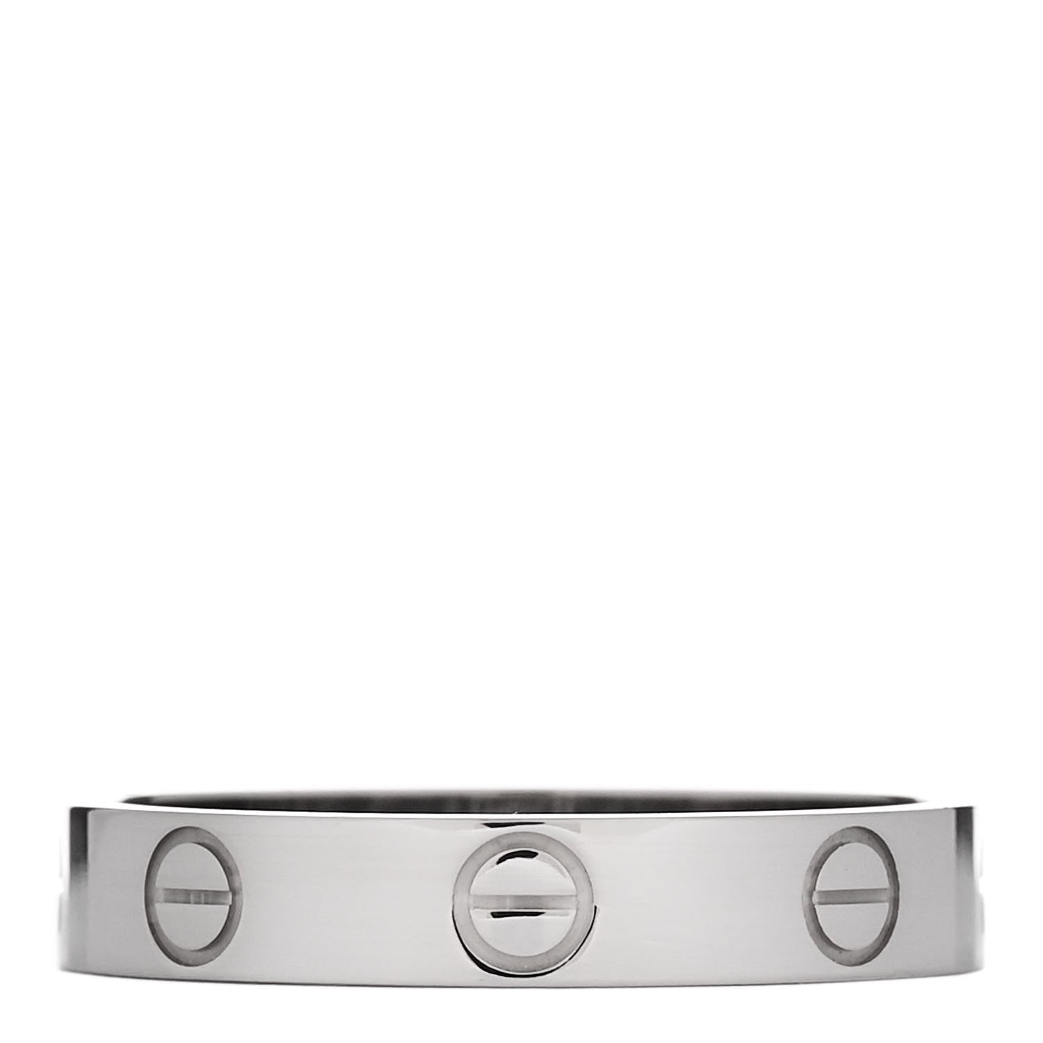Cartier 18K White Gold 3.5mm LOVE Wedding Band Ring 55 7.25 3 of 5