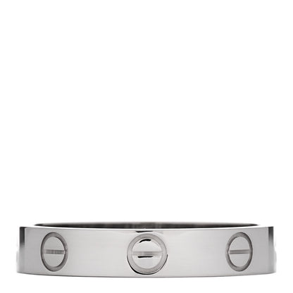 Cartier 18K White Gold 3.5mm LOVE Wedding Band Ring 55 7.25 3 of 5