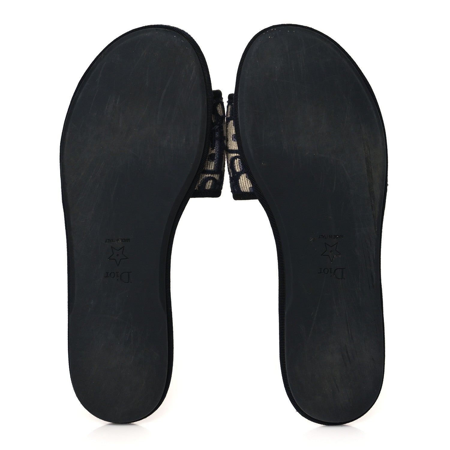 Christian Dior Velvet Oblique Chez Moi Sandal 39 Deep Blue 5 of 8