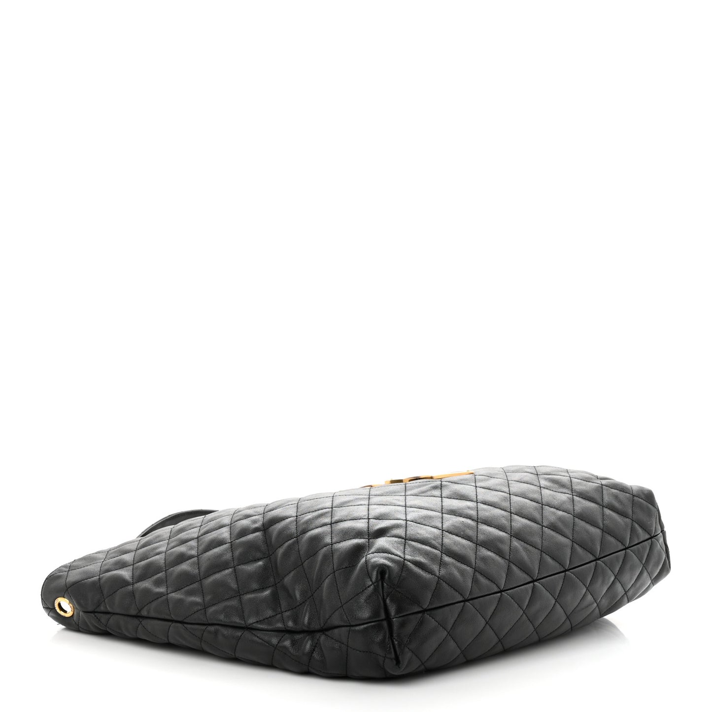 Lambskin Quilted Maxi Icare Shopping Tote Black