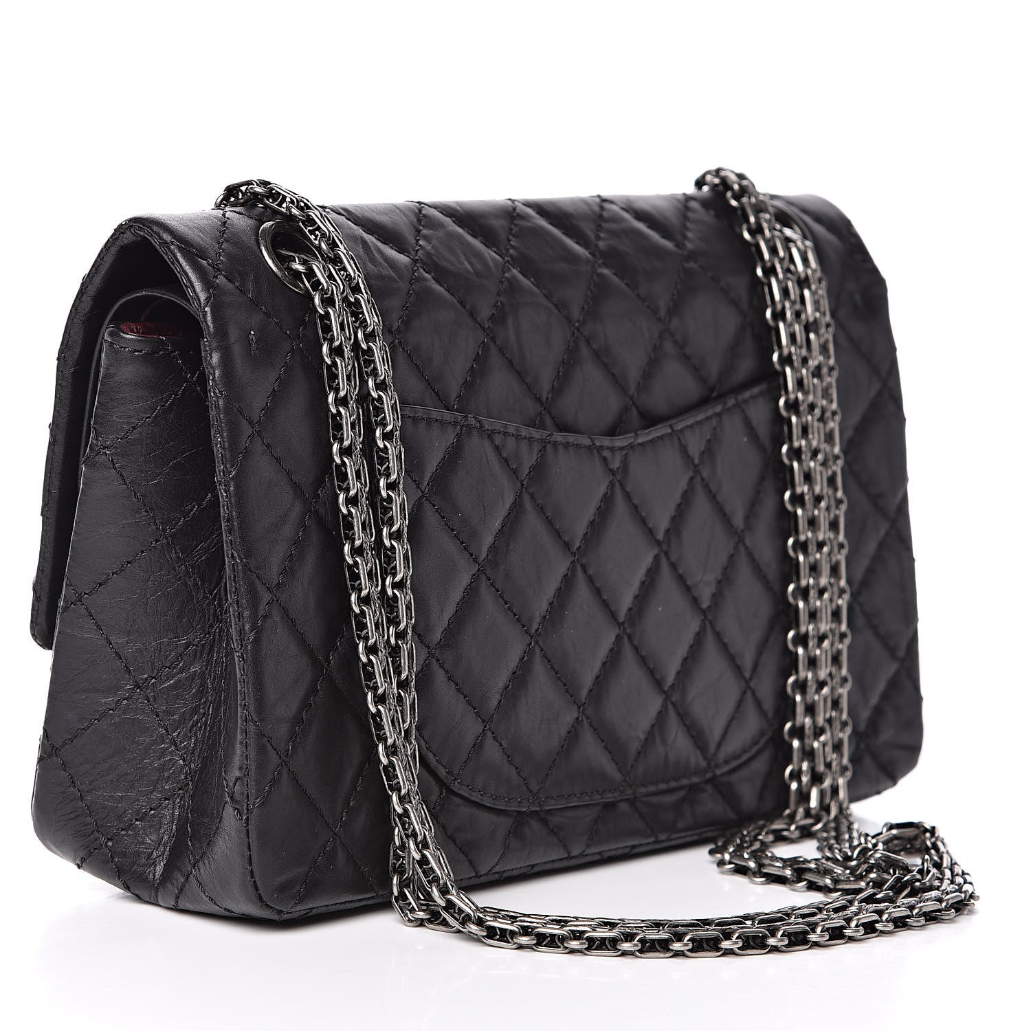 Chanel Aged Calfskin Quilted 2.55 Reissue 225 Flap Black 3 of 11