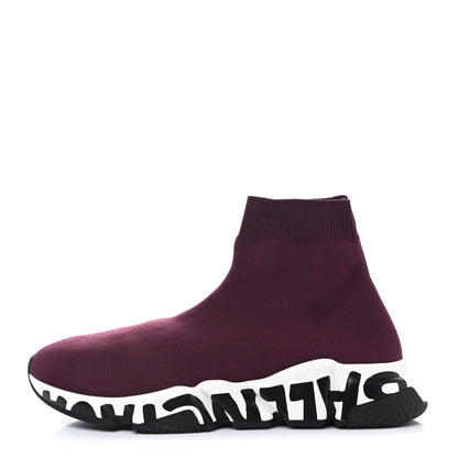 Balenciaga Neoprene Knit Mens Speed Graffiti Sneakers 40 Prunge White Black 1 of 9