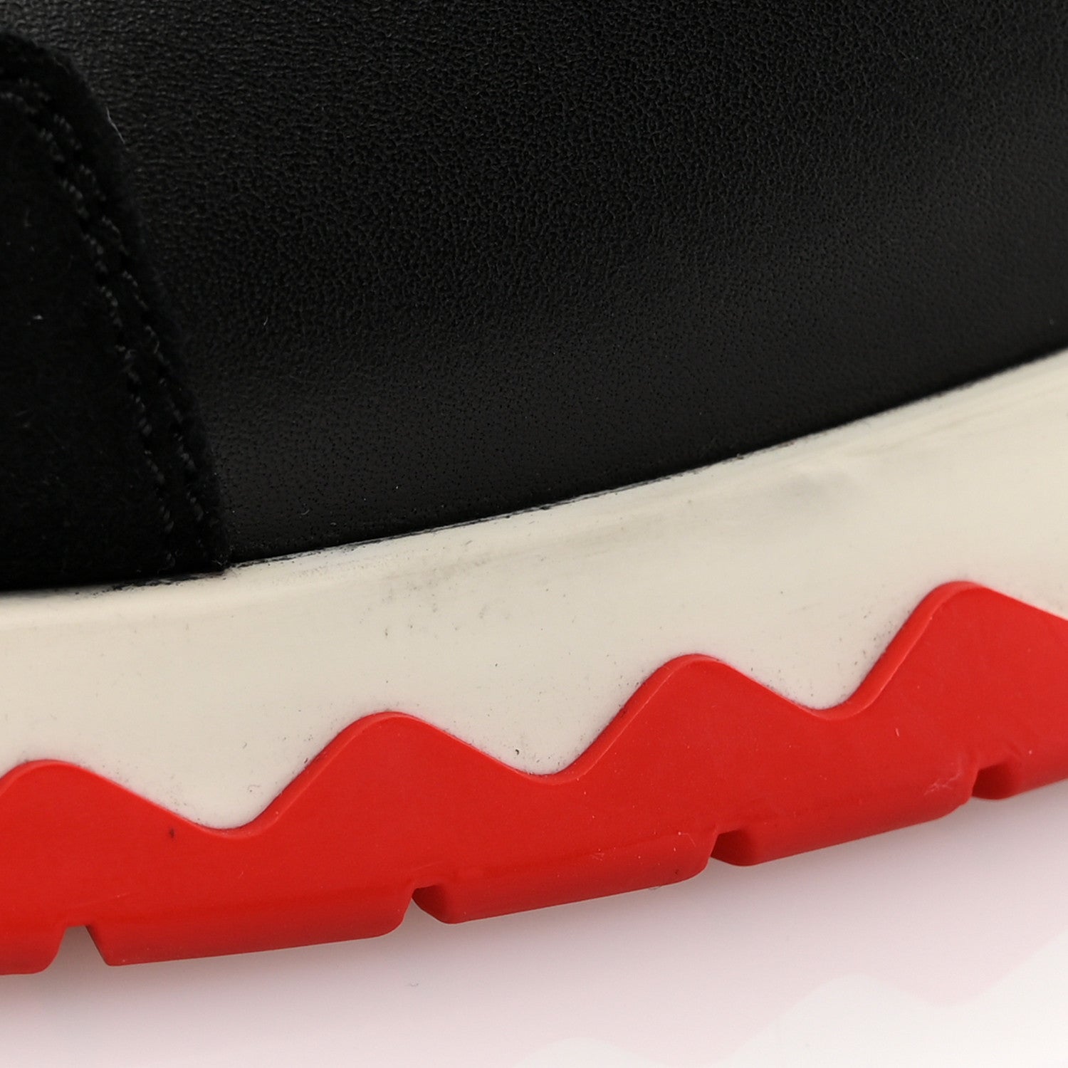 Hermes Calfskin Technical Canvas Suede Goatskin Womens Stadium Sneakers 37.5 Black 14 of 15