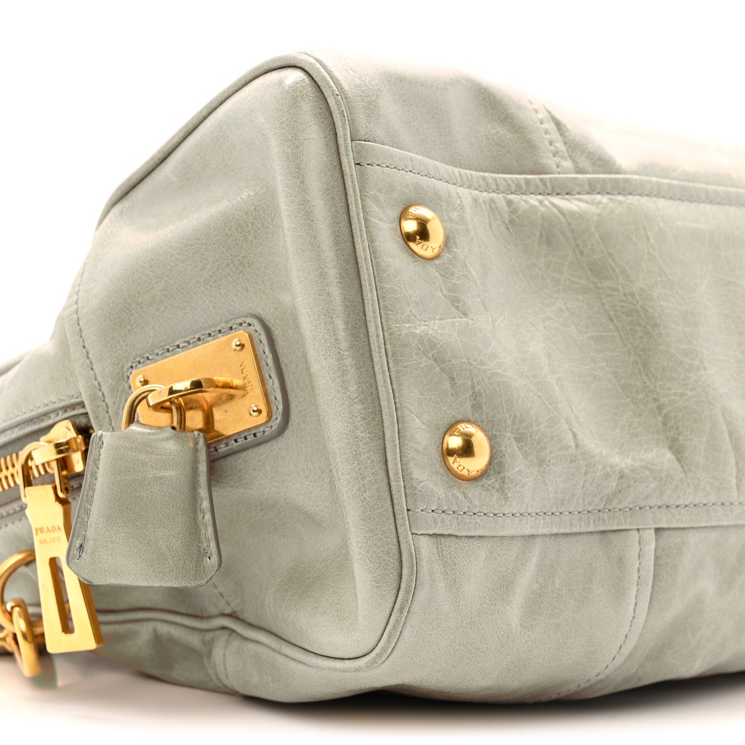 Prada Vitello Shine Bauletto Nube 9 of 13