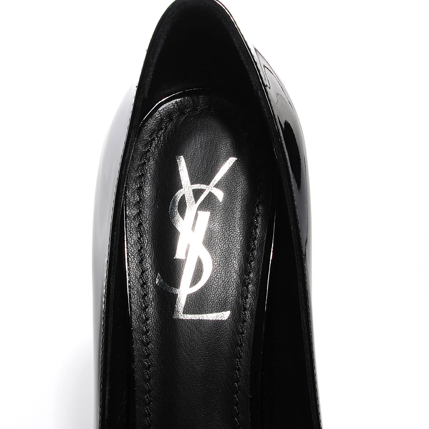 Saint Laurent Patent Vernice Tribtoo 80 Pumps 38.5 Black 7 of 7