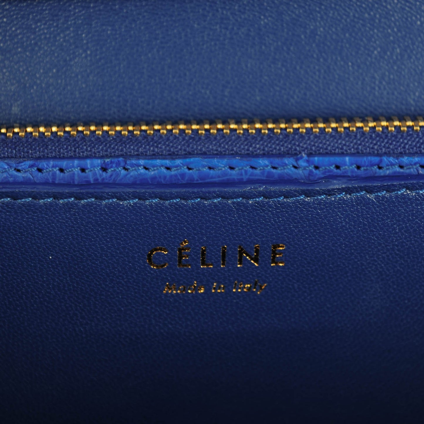 Python Medium Classic Box Flap Bag Indigo