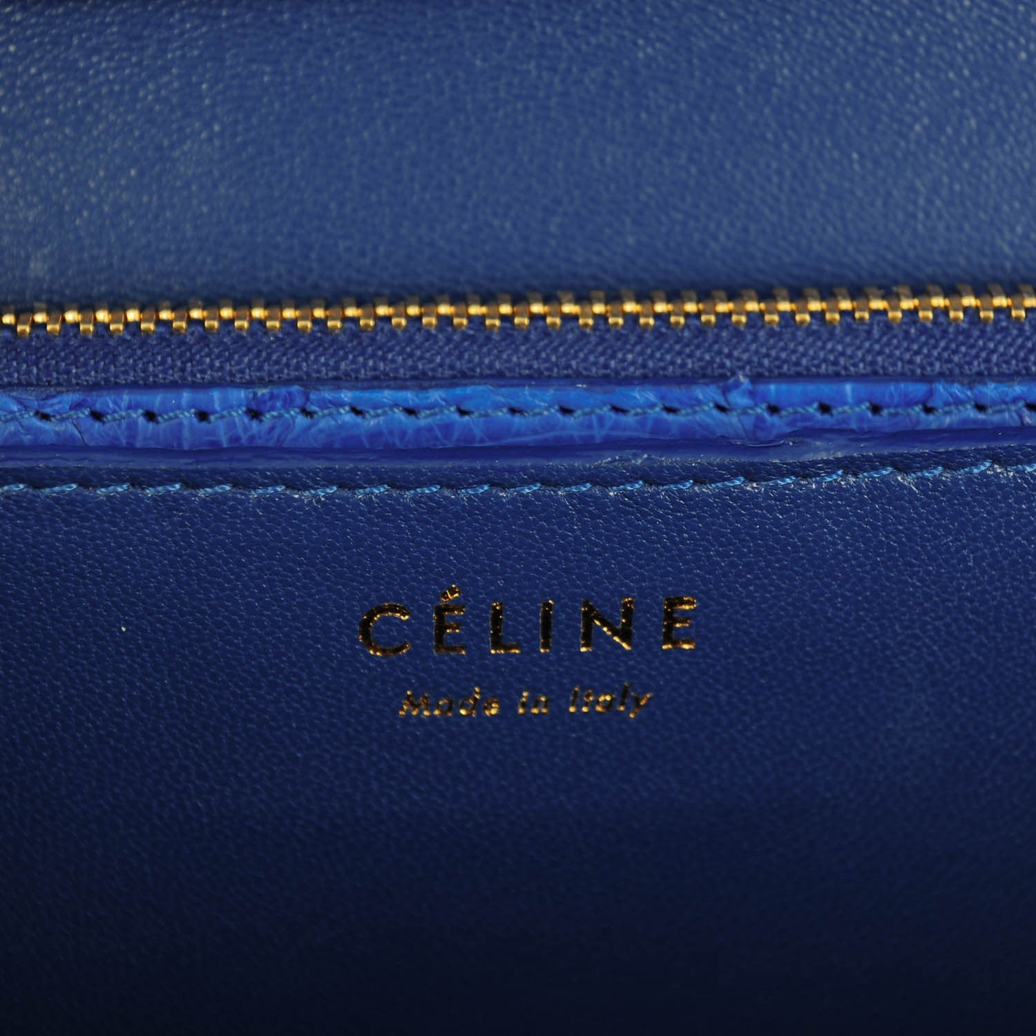 Celine Python Medium Classic Box Flap Bag Indigo 6 of 9