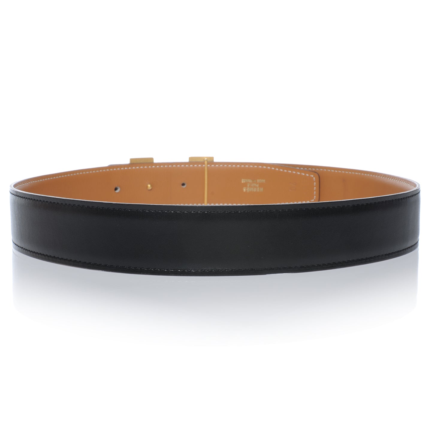 Box and Chamonix Reversible Constance 32mm H Belt 70 Noir Natural