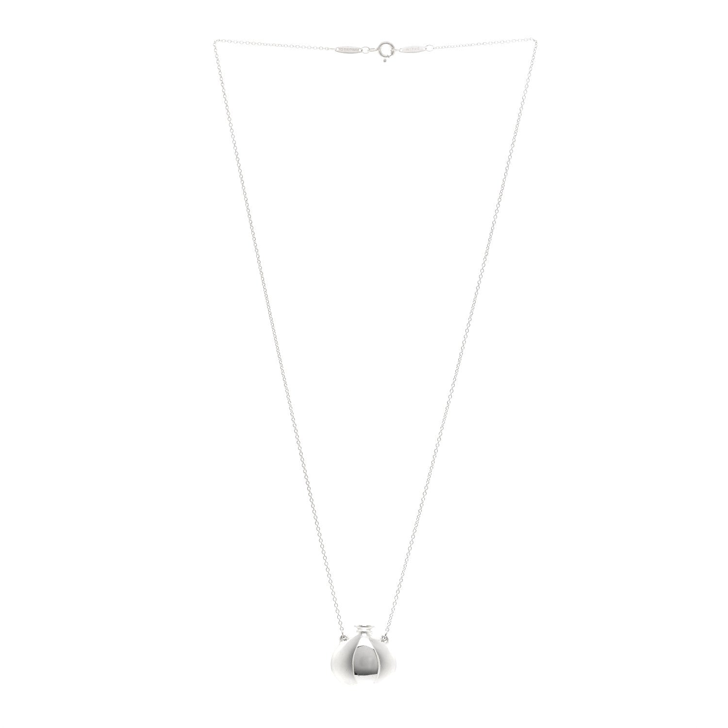 Tiffany Sterling Silver Small Elsa Peretti Bottle Pendant Necklace 3 of 6