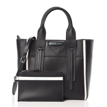 Prada Grace Lux Light Small Ouverture Shoulder Bag Black White 4 of 14