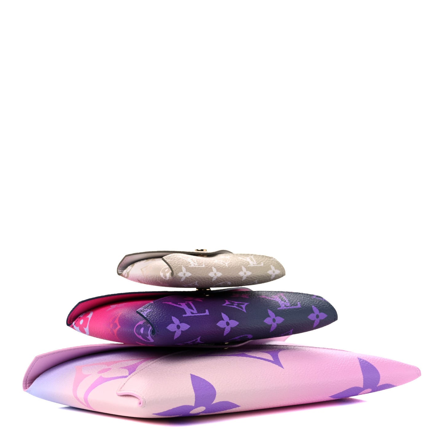 Monogram Giant Spring In The City Kirigami Pochette Set Sunrise Pastel Midnight Fuchsia Sunset Kaki