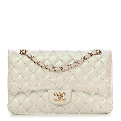 Chanel Iridescent Calfskin Quilted Medium Double Flap White 1 of 22