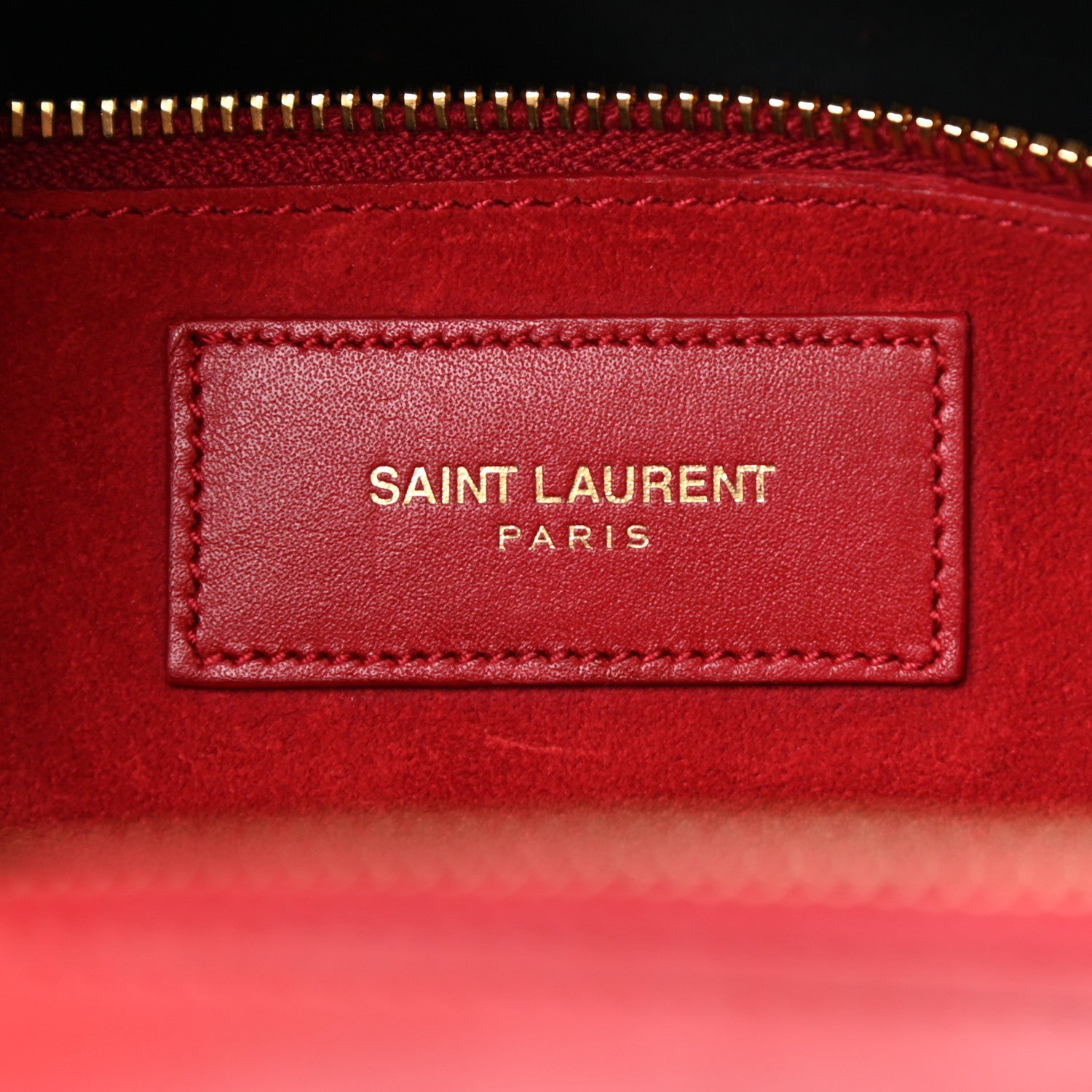 Saint Laurent Calfskin Classic Duffle 6 Red 6 of 15