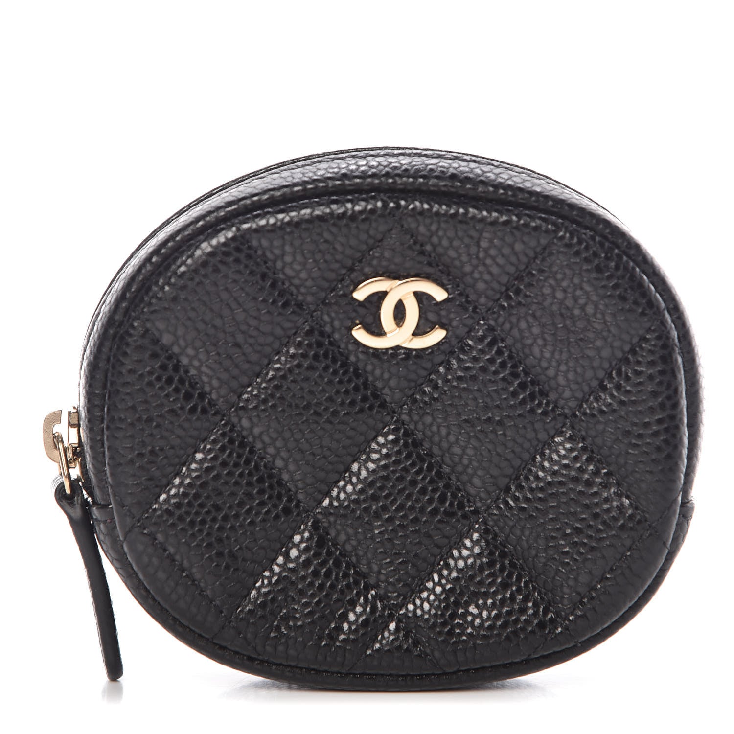 Chanel Caviar Quilted Zip Around Classic Coin Purse Black 1 of 8