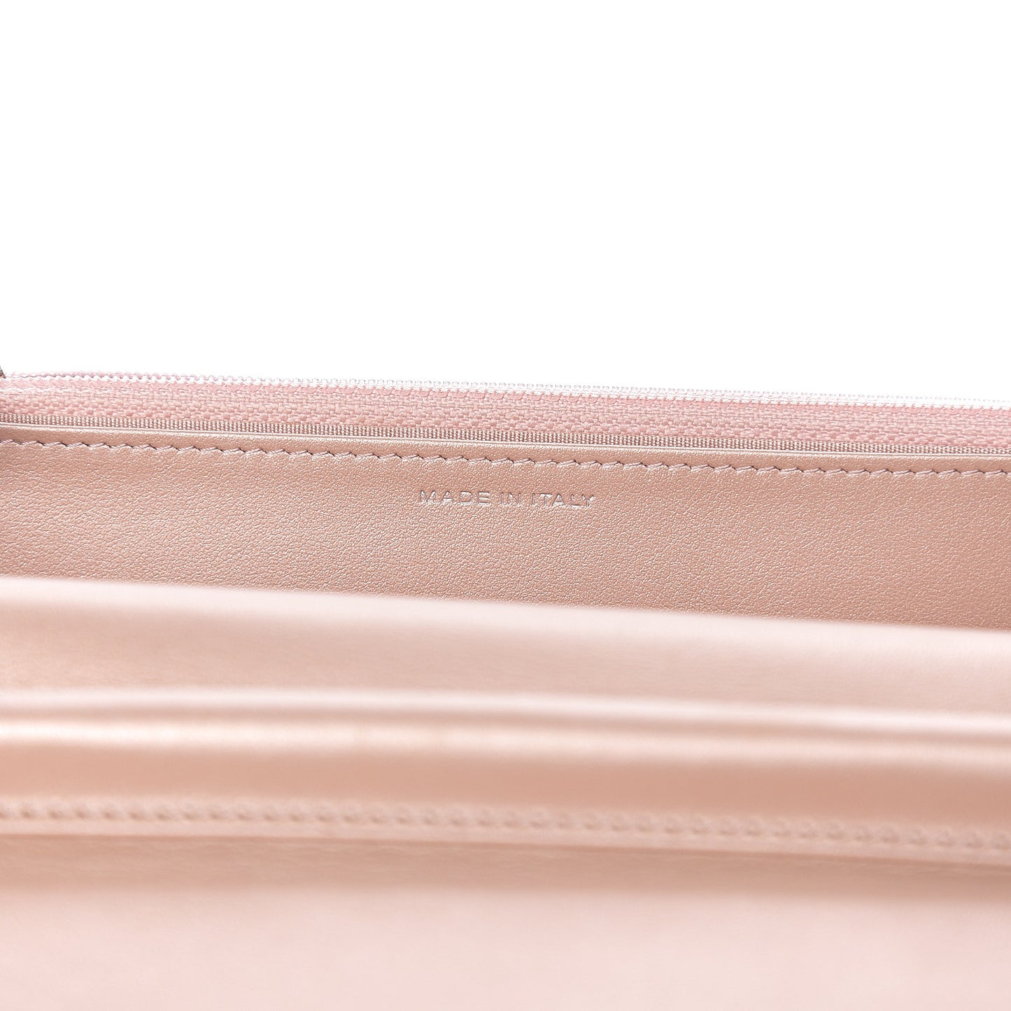 Goatskin Camellia Embossed Wallet On Chain WOC Light Pink