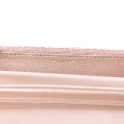 Chanel Goatskin Camellia Embossed Wallet On Chain WOC Light Pink 6 of 11