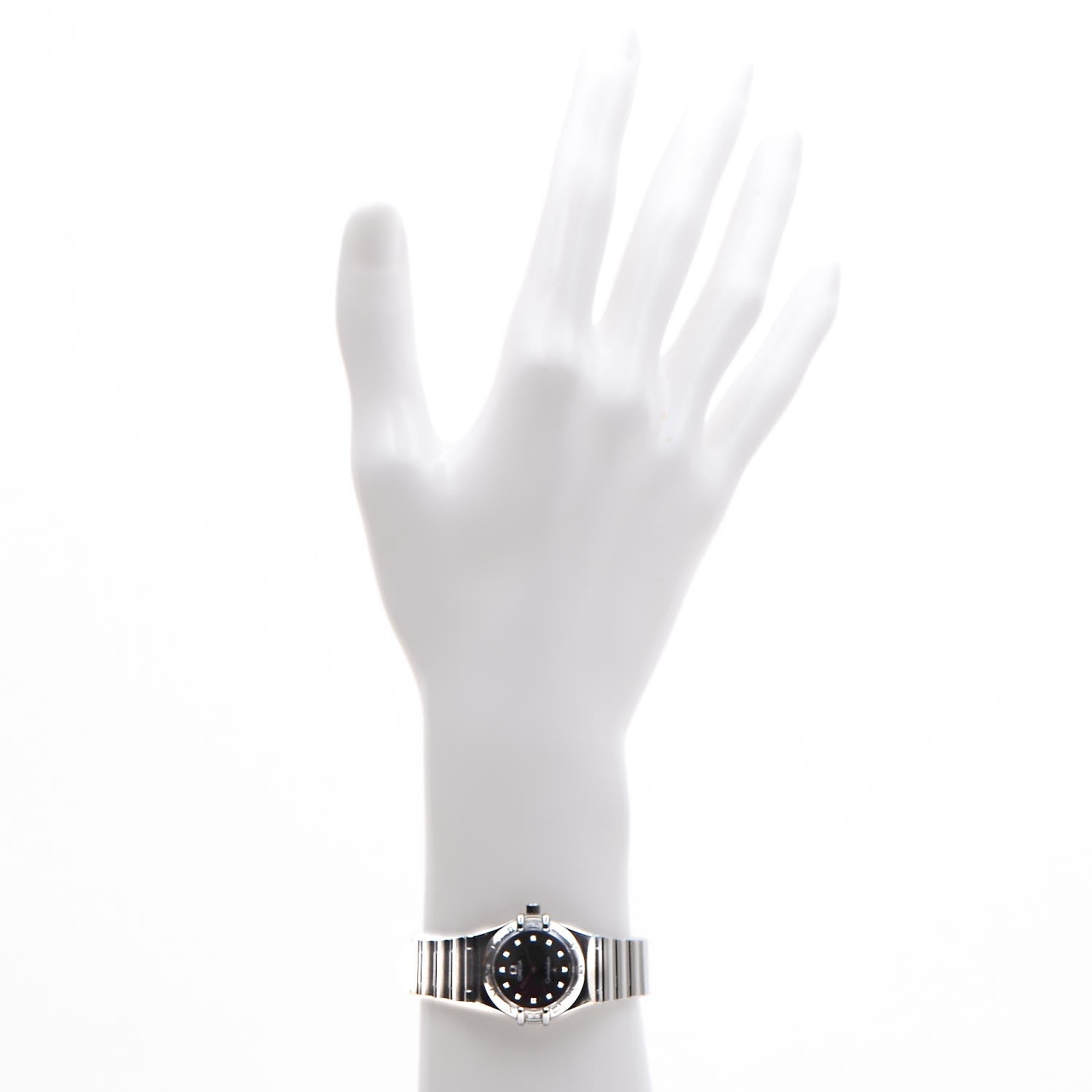 Omega Stainless Steel Diamond 22mm Constellation Quartz Watch Black 1561.51 2 of 6