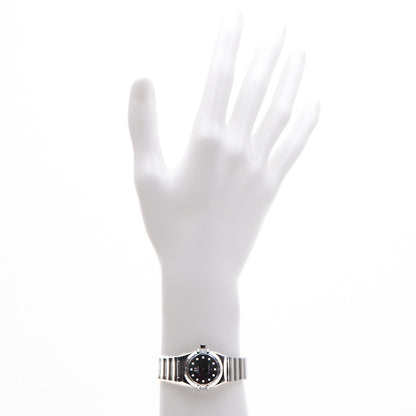 Omega Stainless Steel Diamond 22mm Constellation Quartz Watch Black 1561.51 2 of 6