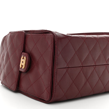 Chanel Caviar Quilted Small Chanel 25 Handbag Burgundy 9 of 10
