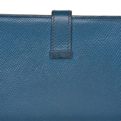 Hermes Epsom Bearn Gusset Wallet Bleu Izmir 12 of 12