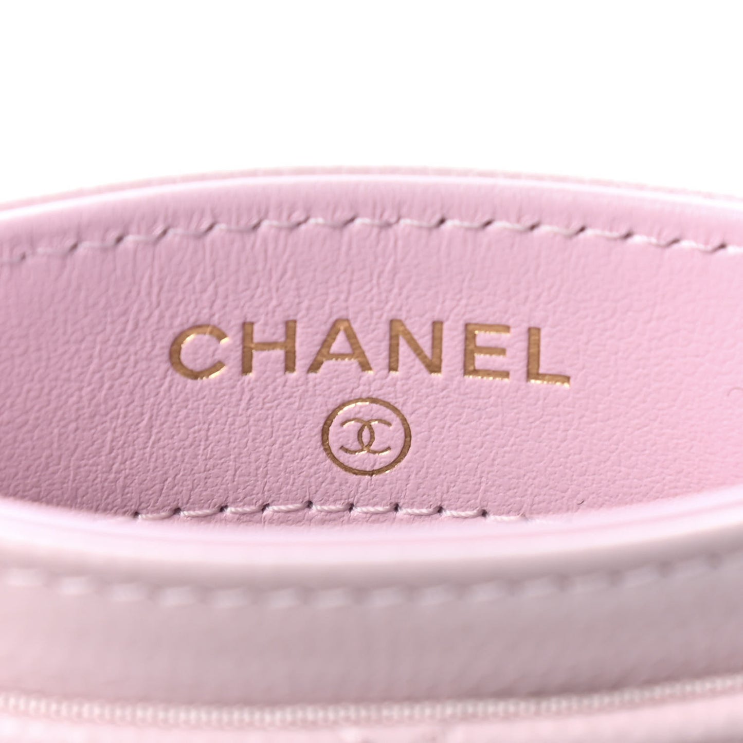 Caviar Pearl Quilted Coco Candy Card Holder Pink