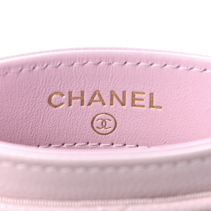 Chanel Caviar Pearl Quilted Coco Candy Card Holder Pink 7 of 8