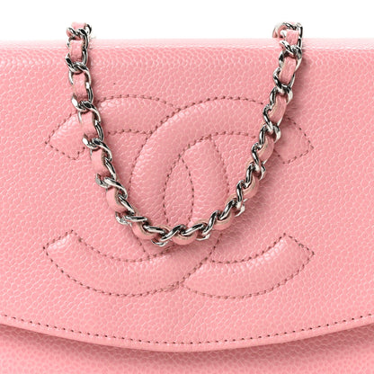 Chanel Caviar Timeless CC Wallet on Chain WOC Pink 8 of 10