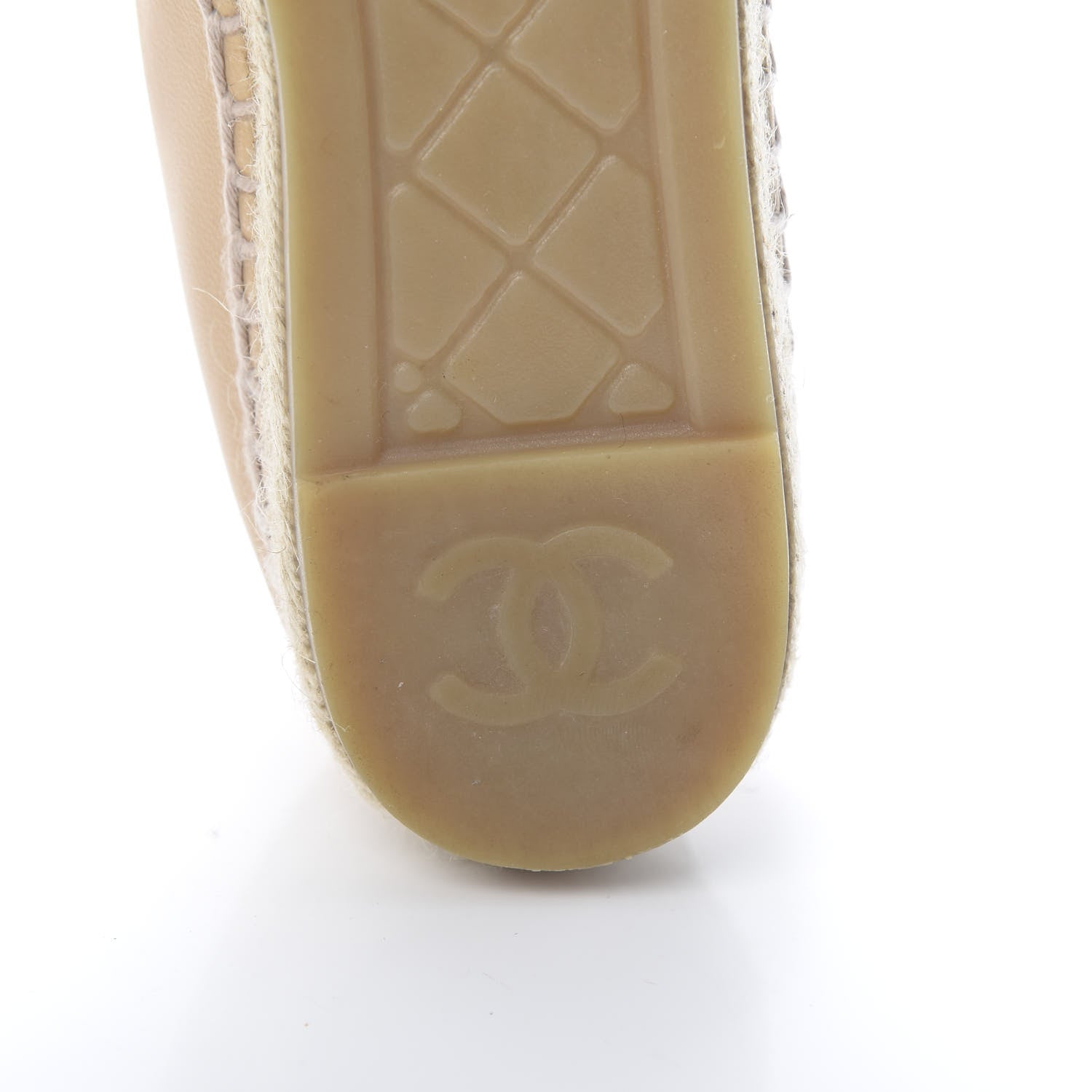 Chanel Lambskin CC Espadrilles 36 Beige Black 8 of 10