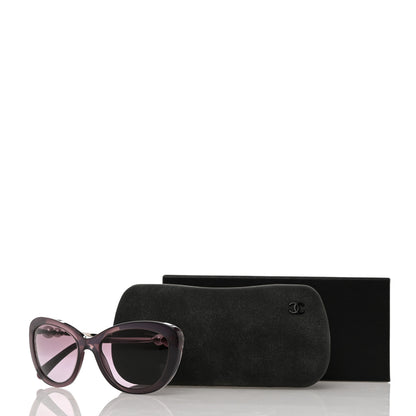 Chanel Acetate Pearl Cat Eye Sunglasses 5340-H Purple 8 of 8