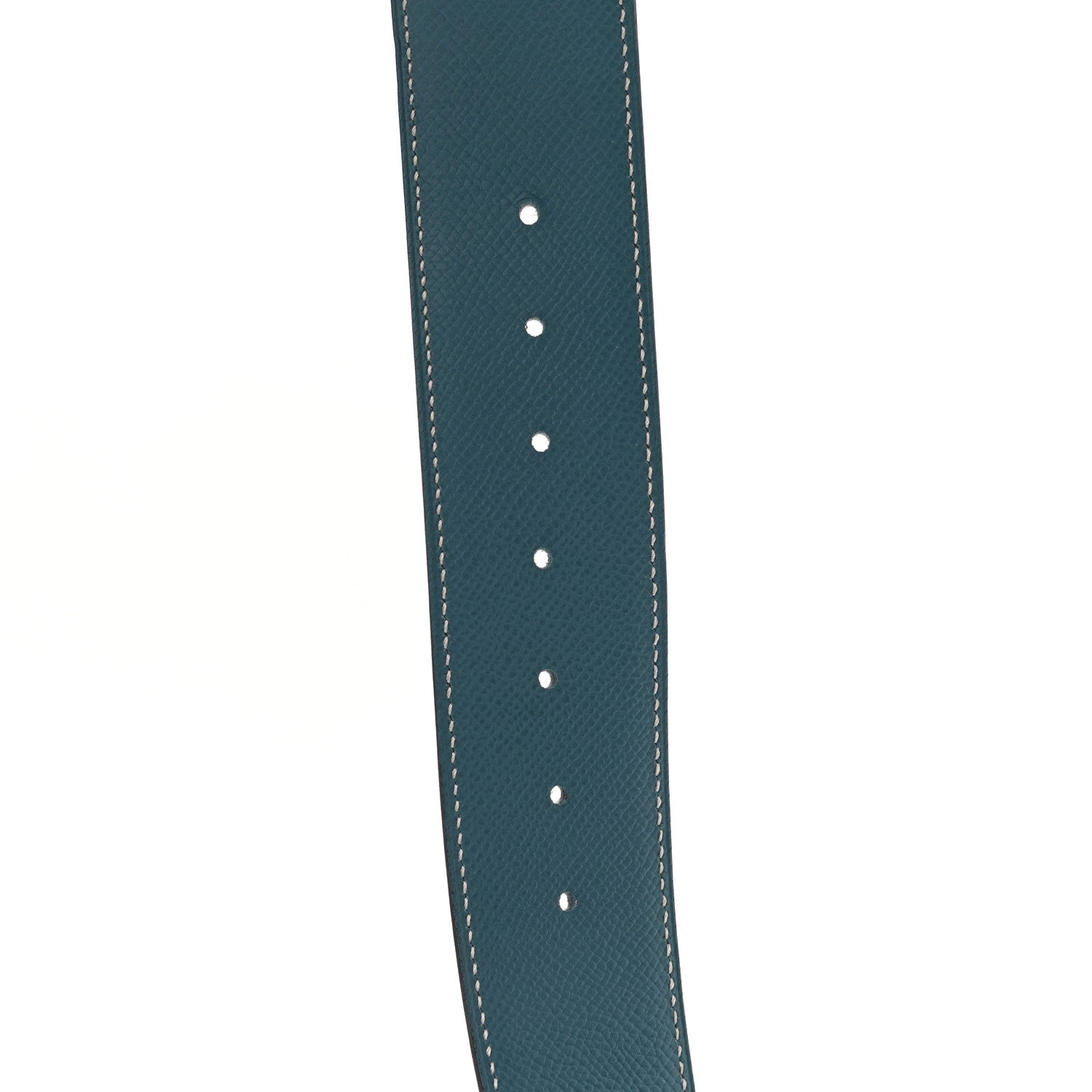 Hermes Epsom 42mm Constance H Belt 90 Blue Jean White 4 of 6