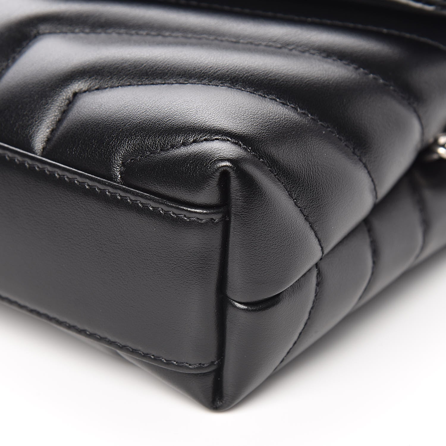 Saint Laurent Calfskin Y Quilted Monogram Toy Loulou Crossbody Bag Black 9 of 11