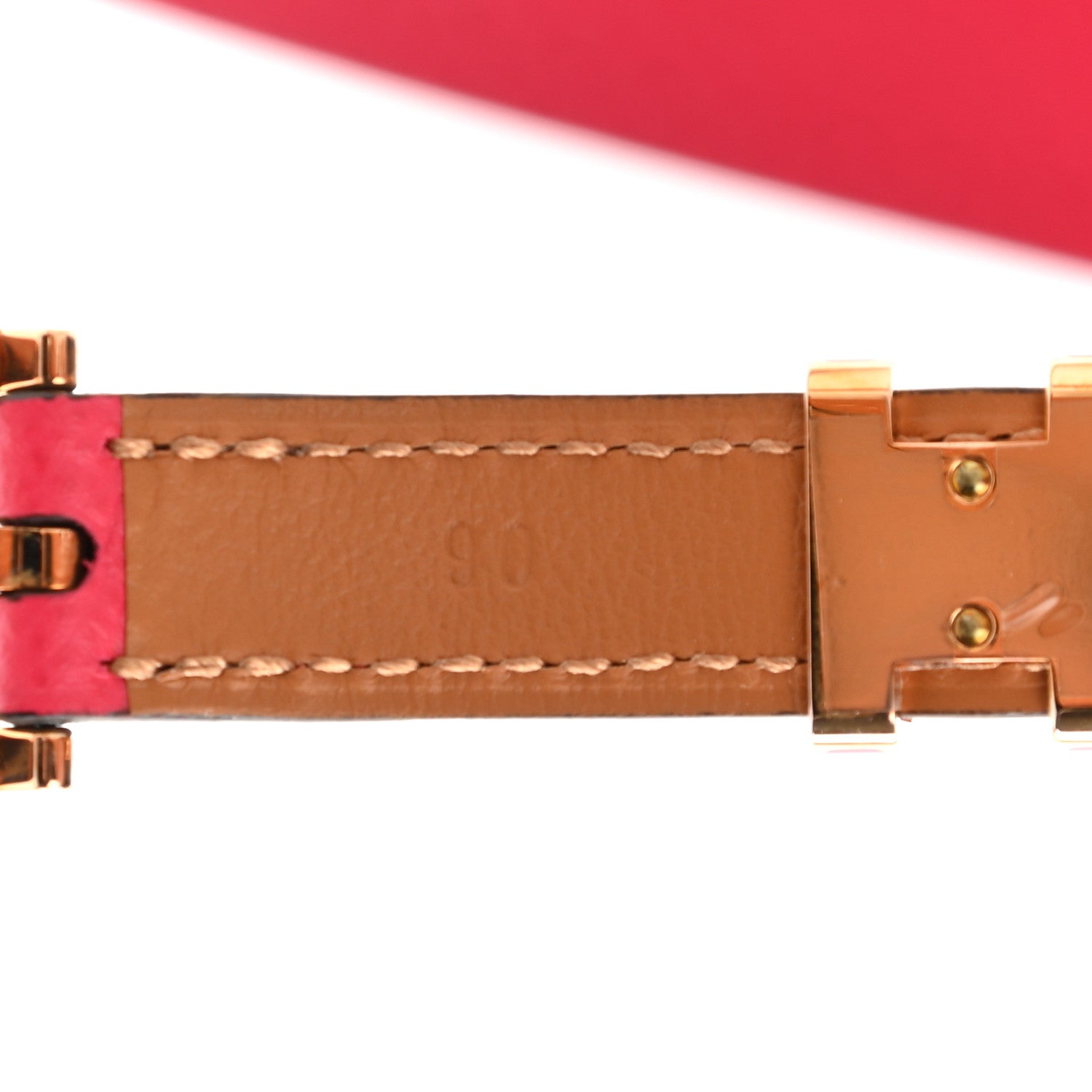 Hermes Epsom 15mm Pop H Belt 90 Rose Extreme 7 of 7