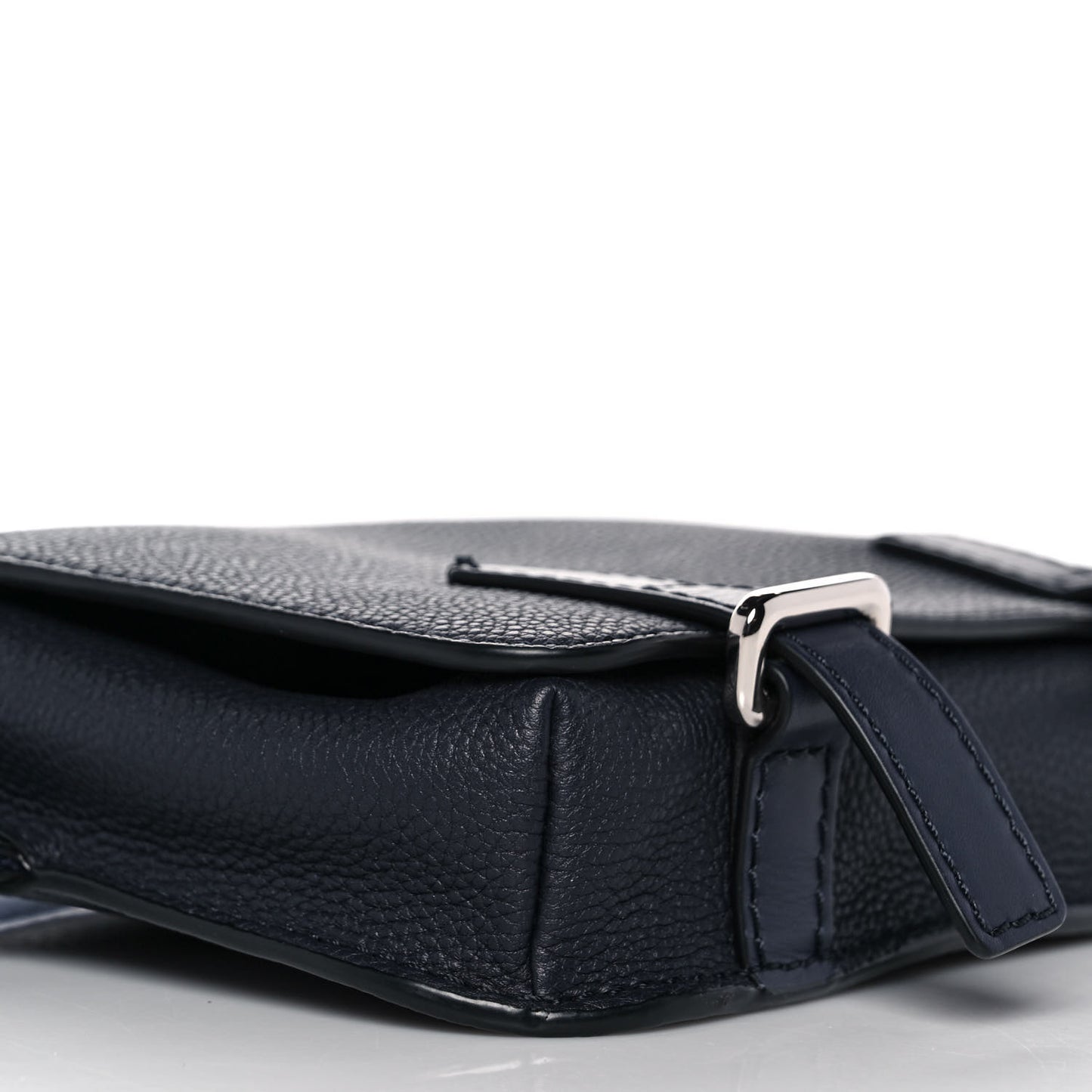 Soft Grained Calfskin XS Military Messenger Bag Navy