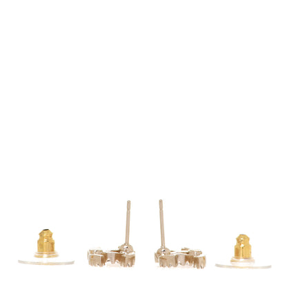 Chanel Crystal CC Starfall Earrings Gold 3 of 5