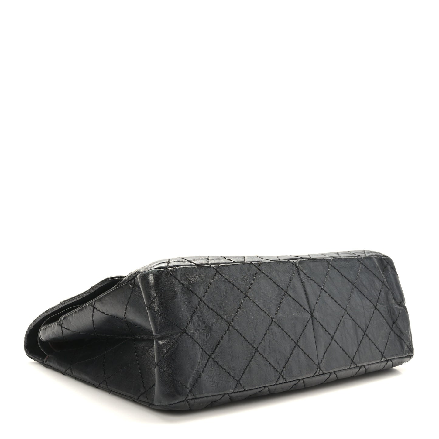 Aged Calfskin Quilted 2.55 Reissue 226 Flap Black