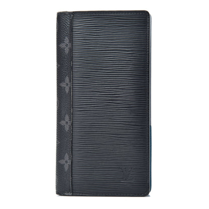 Louis Vuitton Monogram Eclipse Epi Brazza Wallet Black 1 of 7