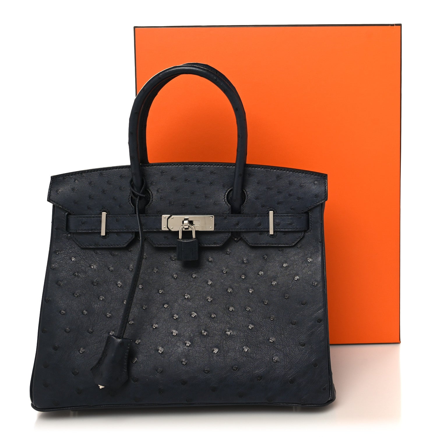 Hermes Ostrich Birkin 30 Bleu Indigo 14 of 14
